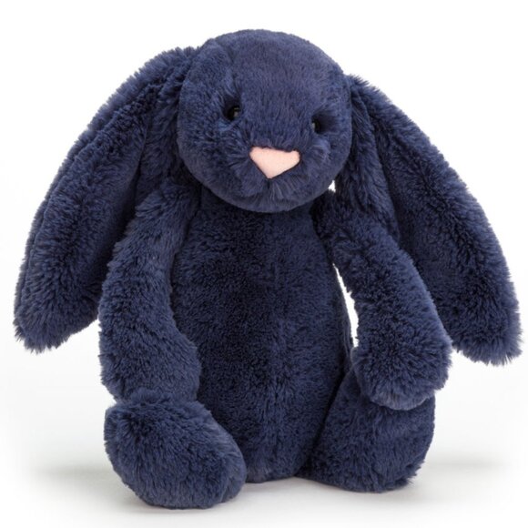 RARE Jellycat Medium Bashful Navy Bunny BNWT - Picture 1 of 6